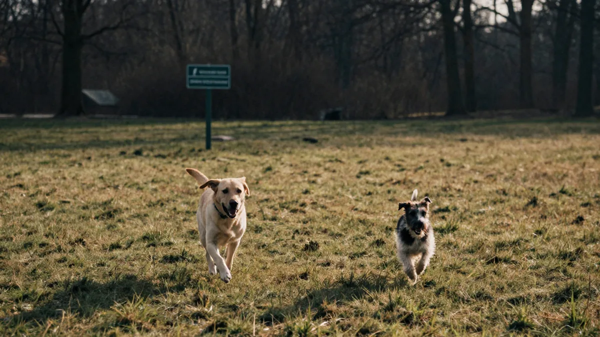 Hundeauslaufzone im Stadtpark Winterhude